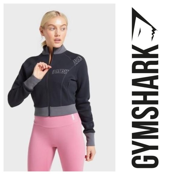 Gymshark Jackets & Blazers - Gymshark Rewind Track Jacket  Zip Up Black Grey XS